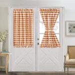 Blackout Curtain FrenchStyle CottonLinen Plaid SemiBlackout Curtain