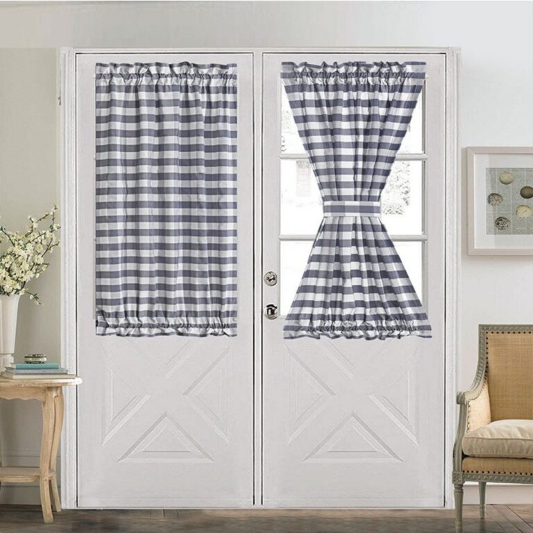 Blackout Curtain FrenchStyle CottonLinen Plaid SemiBlackout Curtain