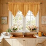 Sheer Curtain Triangle Valance Solid Color Curtain & Sheer