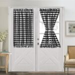 Blackout Curtain FrenchStyle CottonLinen Plaid SemiBlackout Curtain