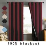 Blackout Curtain Chunyafang High-Blackout Multi-Color Black-Backed Indoor Grommet Curtain
