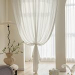 Sheer Curtain Light-Filtering Privacy Sheer White Curtain