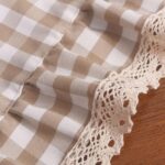 Jacquard Tablecloth Yarn-Dyed Linen-Cotton Ruffled Round Tablecloth