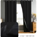 Blackout Curtain Chunyafang High-Blackout Multi-Color Black-Backed Indoor Grommet Curtain